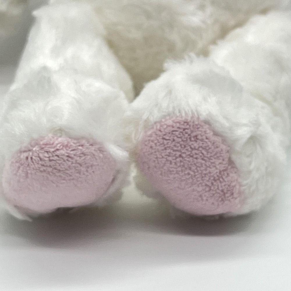 Vintage Carter's White Bunny Plush Rattle Pink Bow Embroidered Heart‎ Princess - Picture 6 of 16